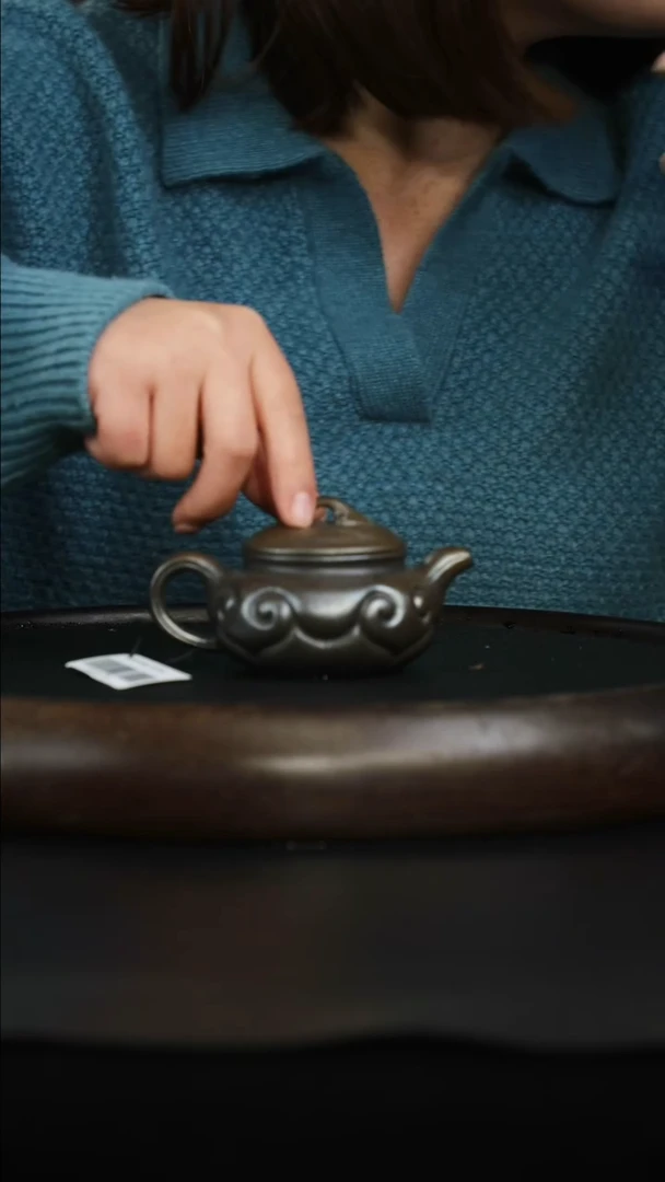 茶壶紫砂小满窑 本绿柴烧 仿古如意180cc左右