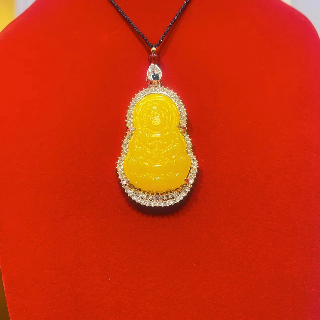 伲雅 精美轻奢时尚饰品（D03）观音高颜高端玻璃吊坠