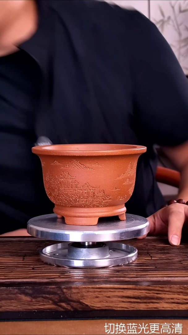 紫砂花盆紫砂花盆内口11.5-7.5