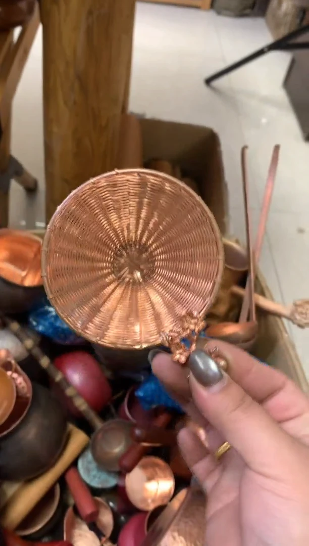 紫铜手工编织梅花茶漏