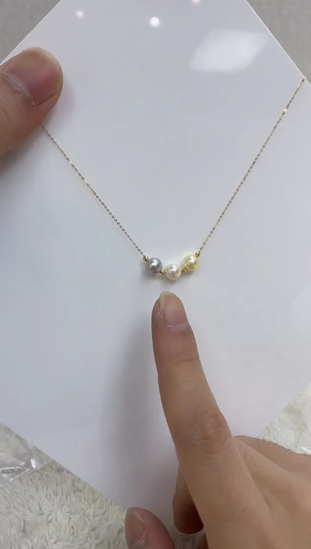 海水珍珠18K金镶嵌颈饰