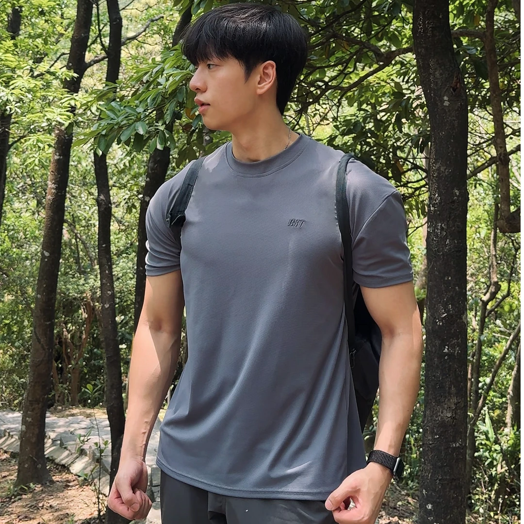 BST 米赛格2.0高弹速干显型短袖科技凉感健身休闲透气训练爆袖T恤
