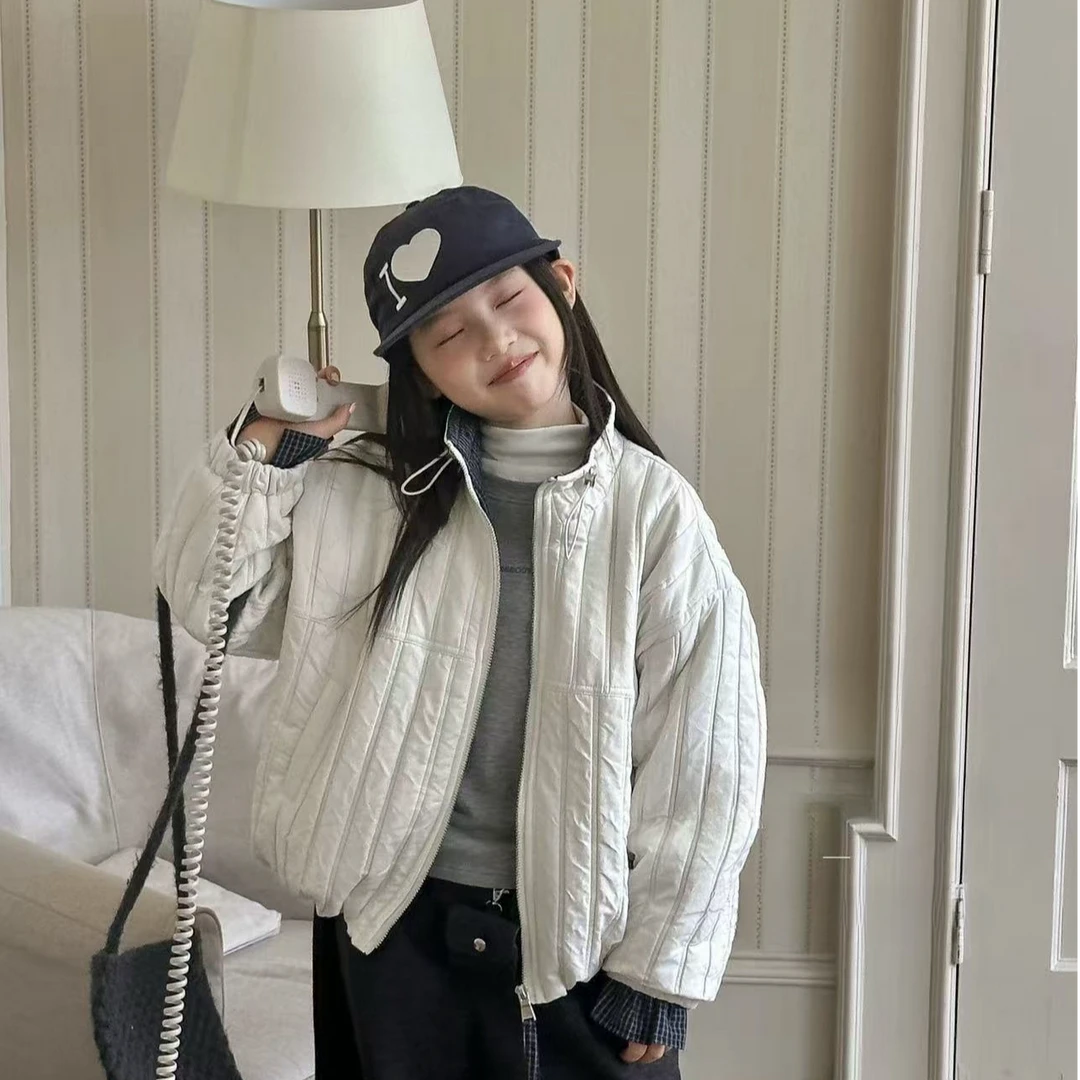 男女童冬季棉衣新款中大童洋气冬装宽松休闲棉服保暖外套