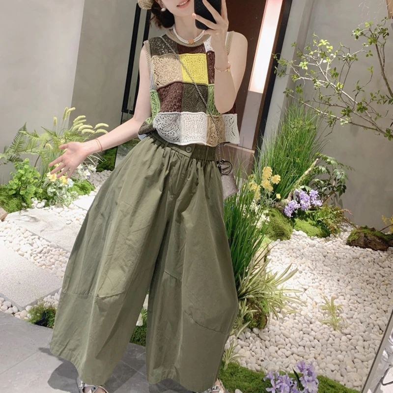 工装气球裤套装女2025夏新款空气感藏肉显瘦高腰休闲高级感两件套