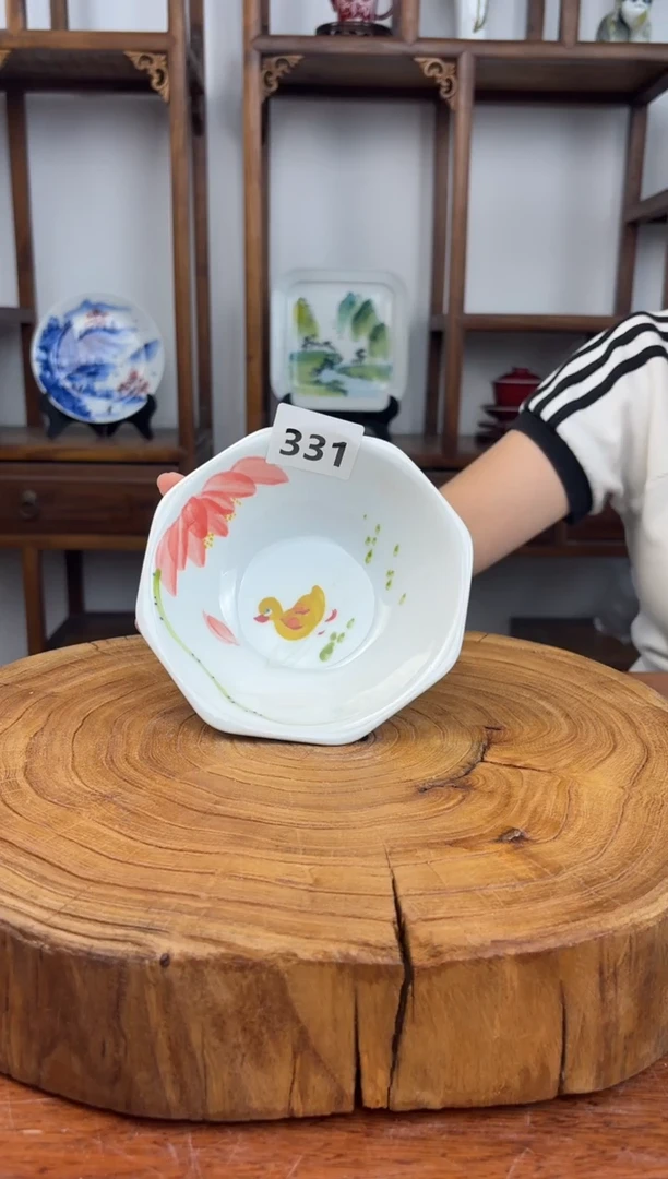 瓷国韵瓷坊手工手绘玲珑碗331