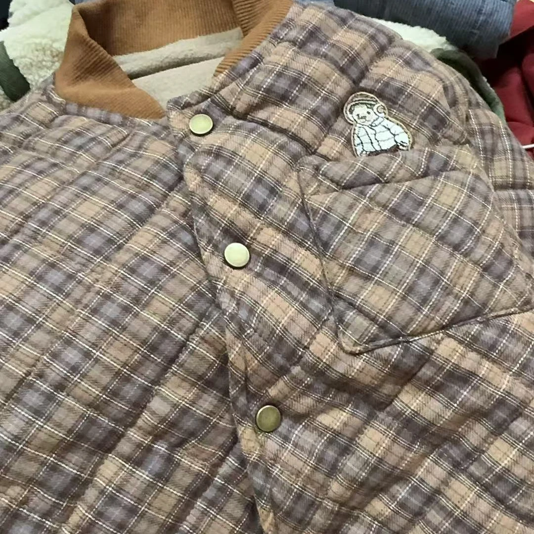 【JMJQ 25396】冬季中小童韩版厚保暖绣标小熊防寒棉服棉袄外套