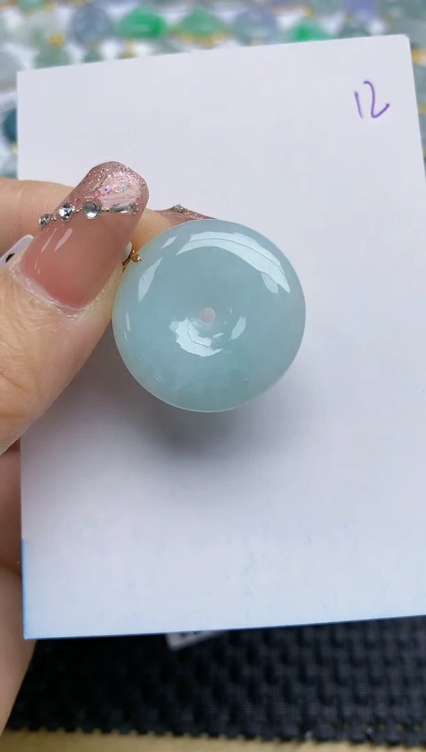 【闪购商品】翡翠颈饰18K金镶嵌天然A货翡翠 12