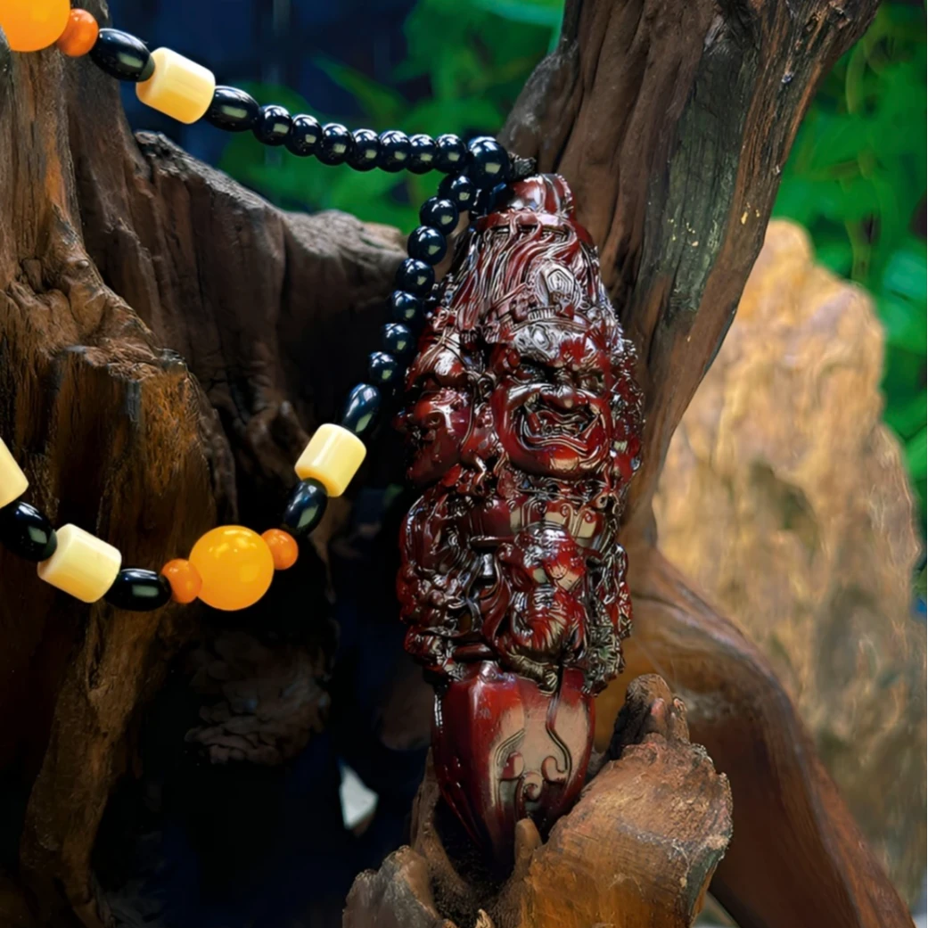 紫檀木手把件大黑天降魔金刚杵可盘玩可汽车挂件