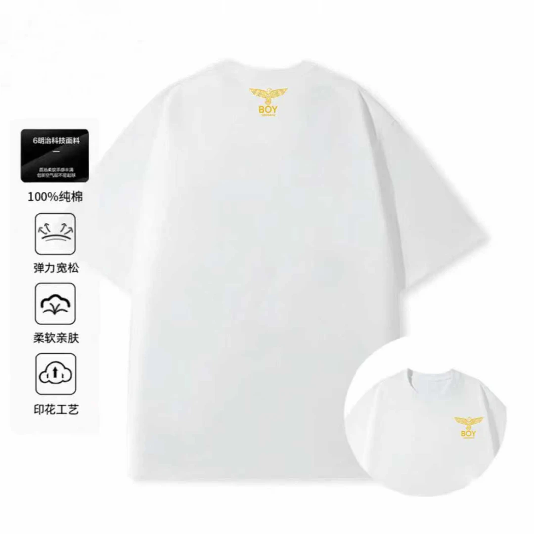 男女同款印花纯棉圆领短袖情侣简约百搭半袖T恤