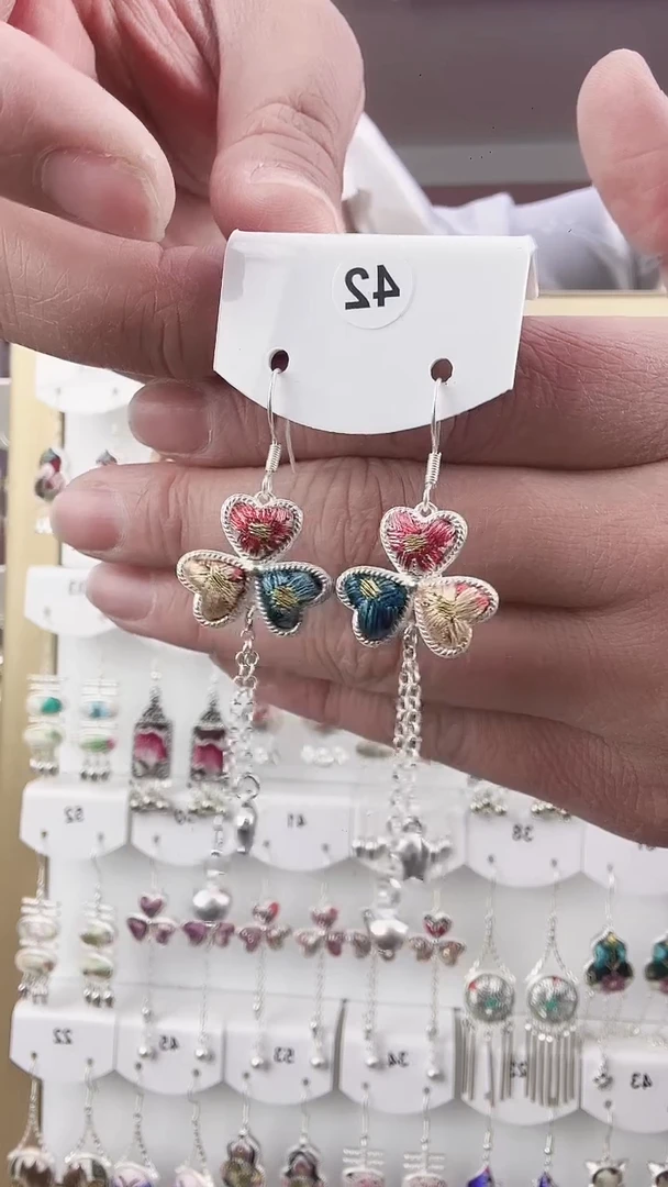 【闪购商品】织绣织绣非遗手工耳环