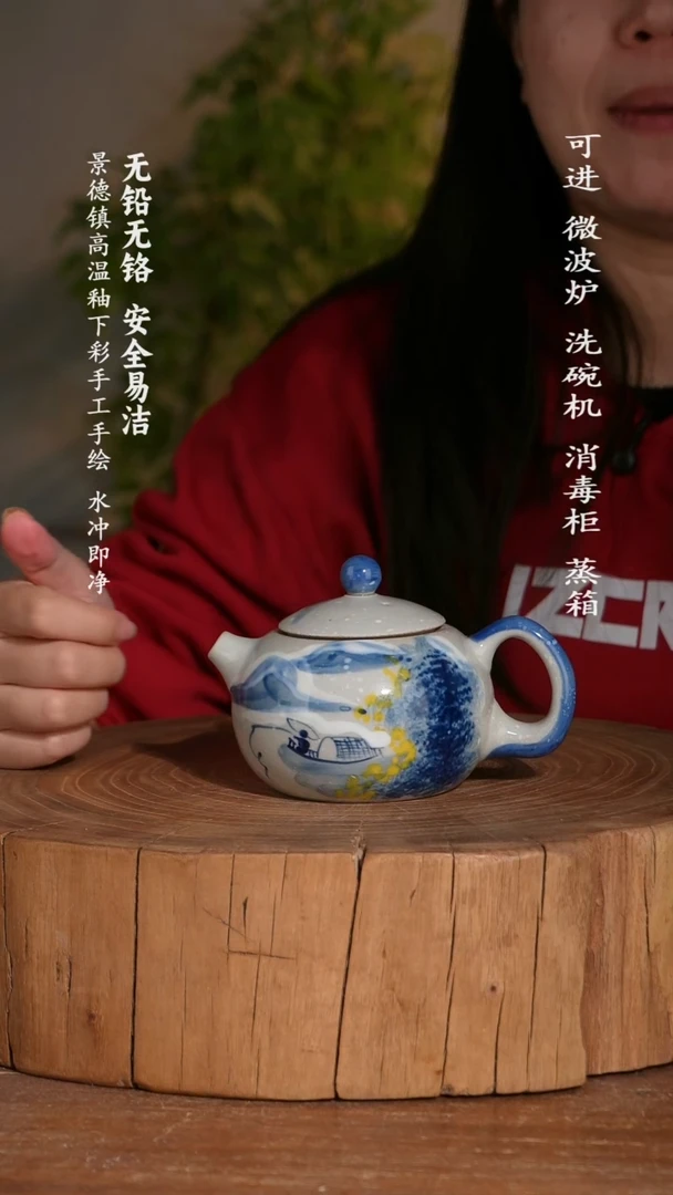 碗陶瓷景德镇高温瓷釉下彩手绘陶瓷