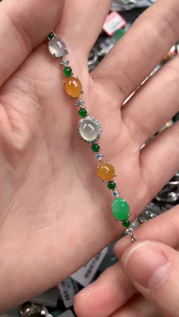 银S925镶嵌戒指翡翠555---3