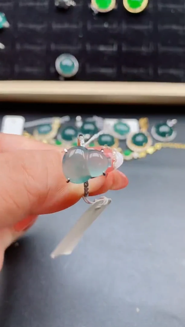 【闪购商品】翡翠戒指银S925镶嵌1221