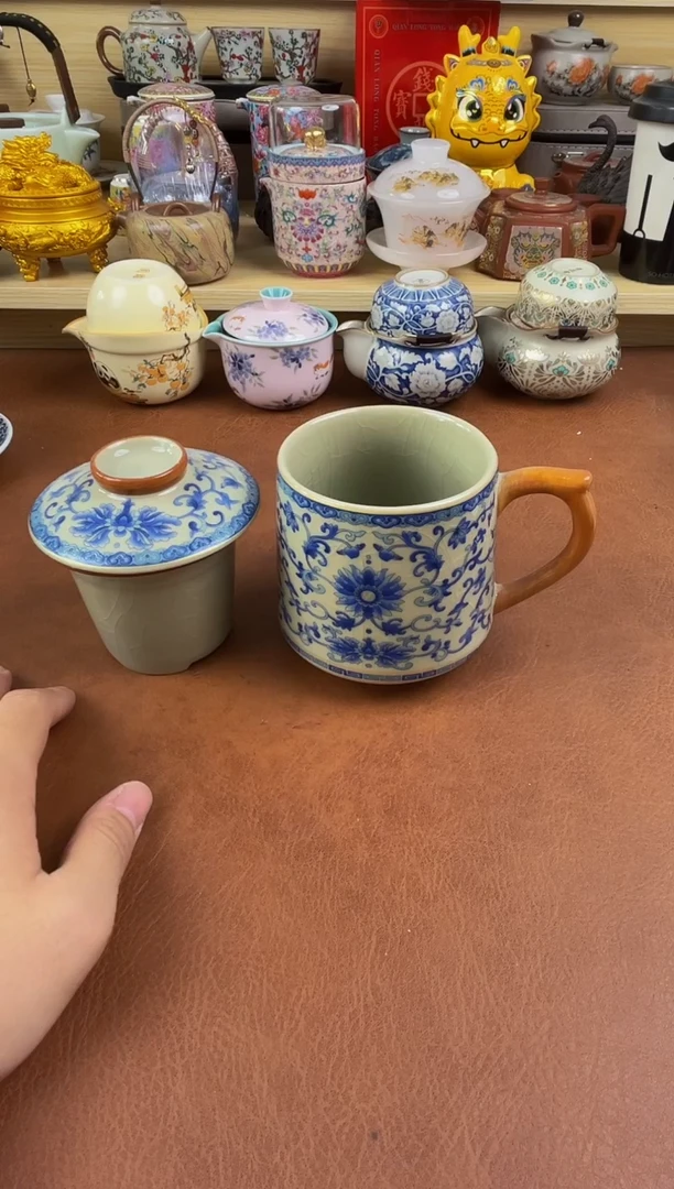 陶瓷茶具摆件旅行套组