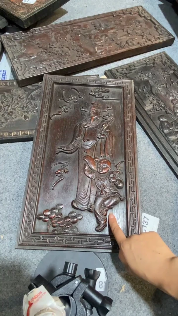 香榧木紫檀拆件雕刻板以直播间实物为准