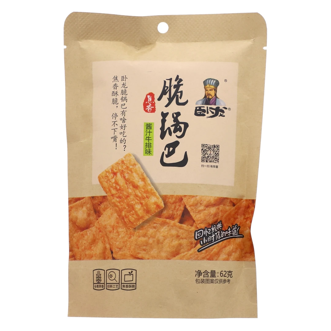 卧龙脆锅巴酱汁牛排味 62g
