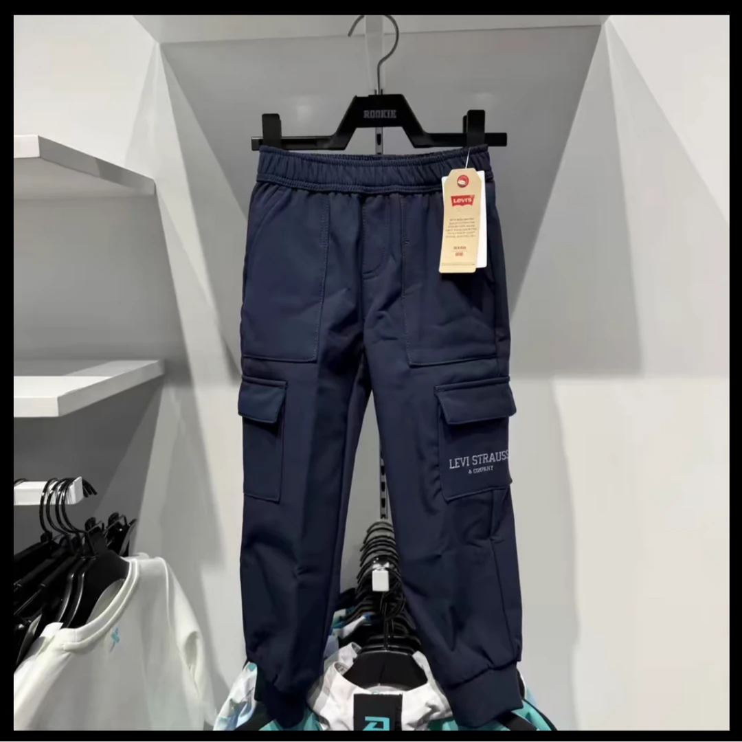 【官方旗舰】Levi's李维斯童装男童长裤冬季束脚加绒梭织长裤L874
