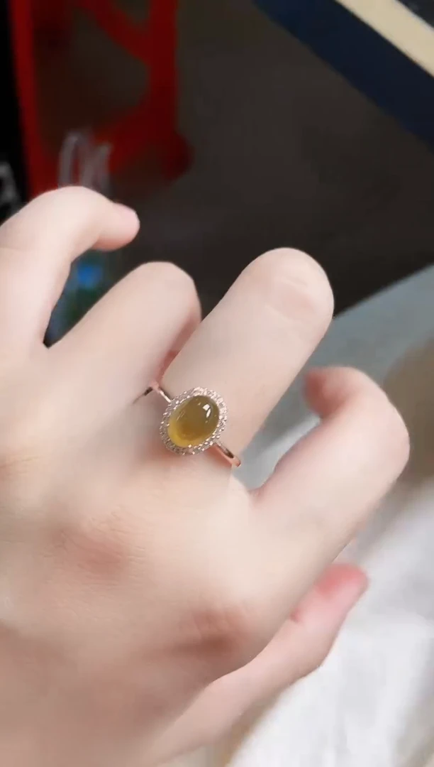 翡翠戒指银S925镶嵌21