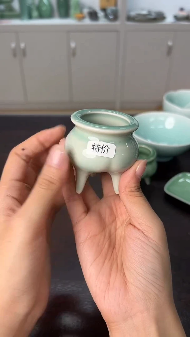 龙泉云间青瓷小米茶器