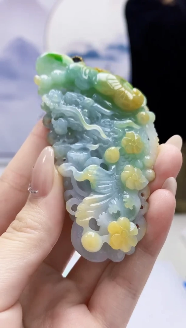 定制翡翠未镶嵌奈****粥4829jw-毛货挂件54