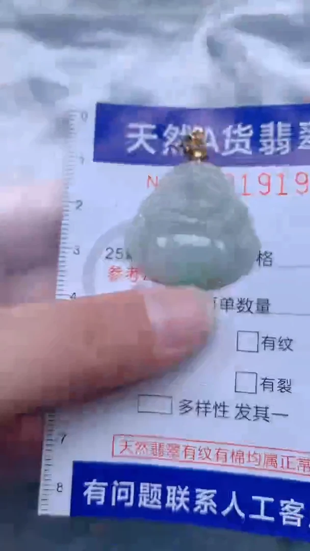 翡翠未镶嵌吊坠(不含链)1