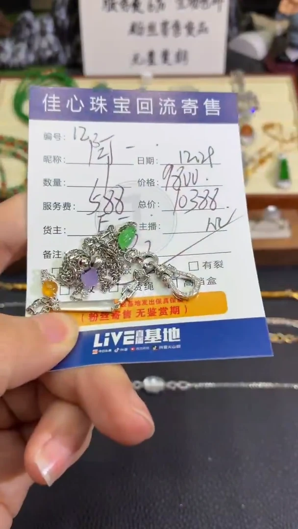 颈饰18K金镶嵌翡翠阿*达翡翠——1229012