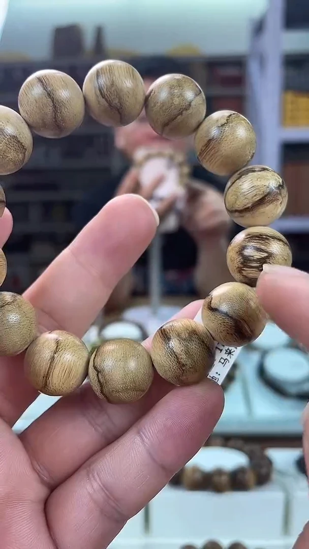 沉香手串西马16mm单圈手串