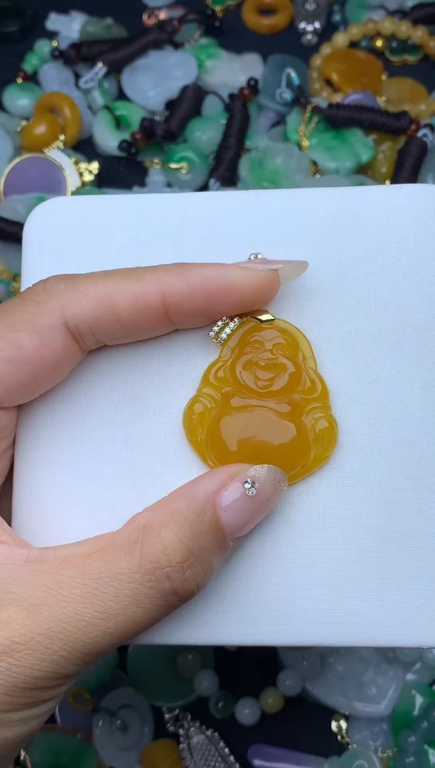 翡翠未镶嵌颈饰天然缅甸翡翠吊坠