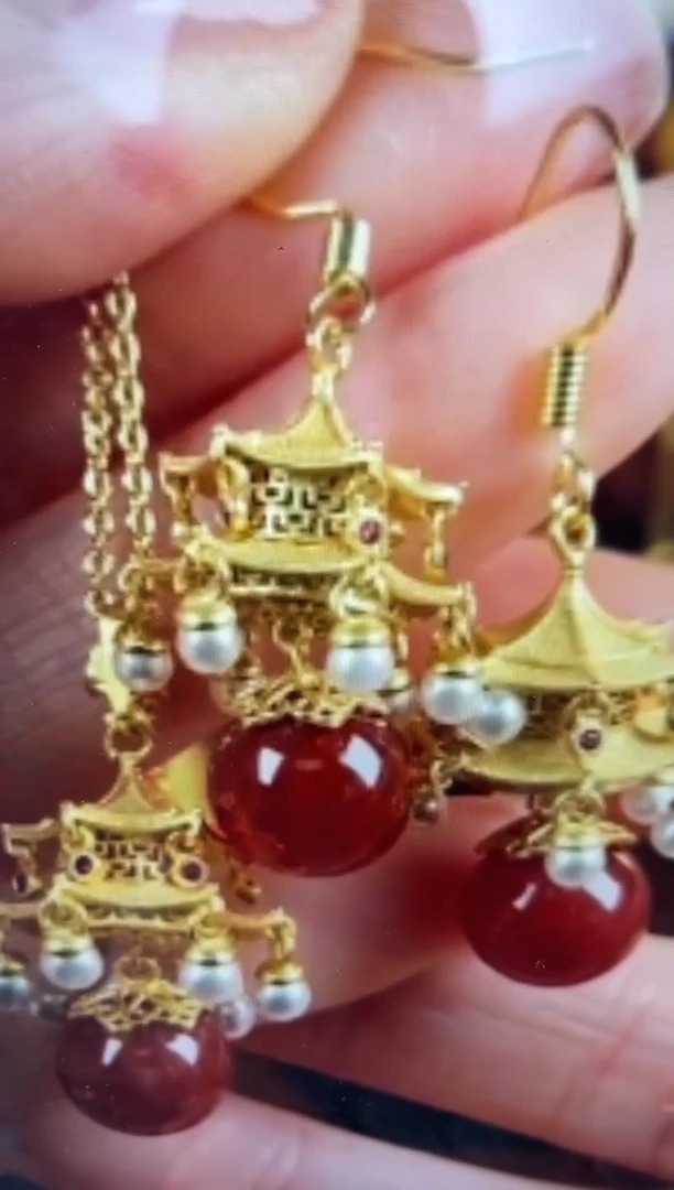 【闪购商品】347号珐琅吊坠+348号珐琅耳钩