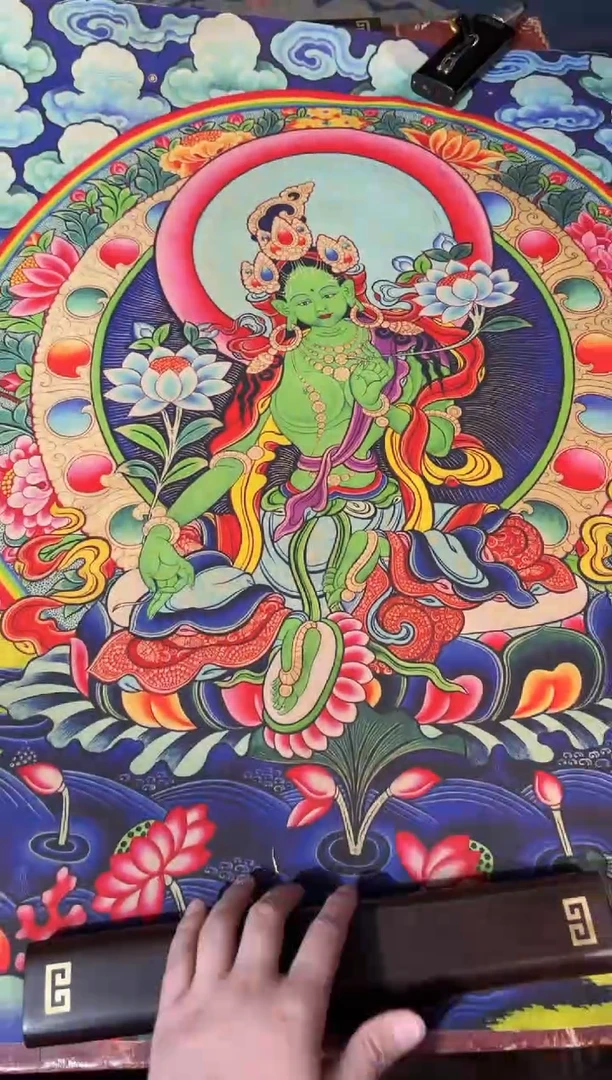 卷轴画龙妹的唐卡tk16149