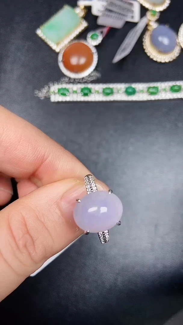 银S925镶嵌戒指翡翠1910