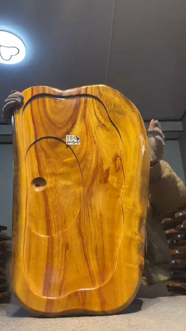 实木原木茶盘 一物一拍(不含配件）