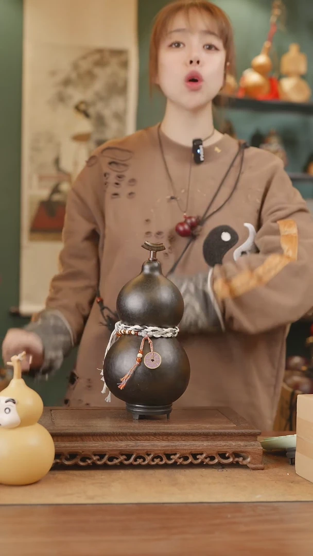 【闪购商品】191号精品天然大漆工艺防渗内胆酒葫芦~