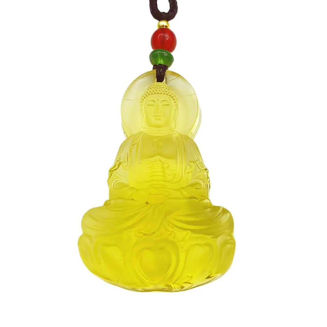 国风设计款正装琉璃观音项链Y2594