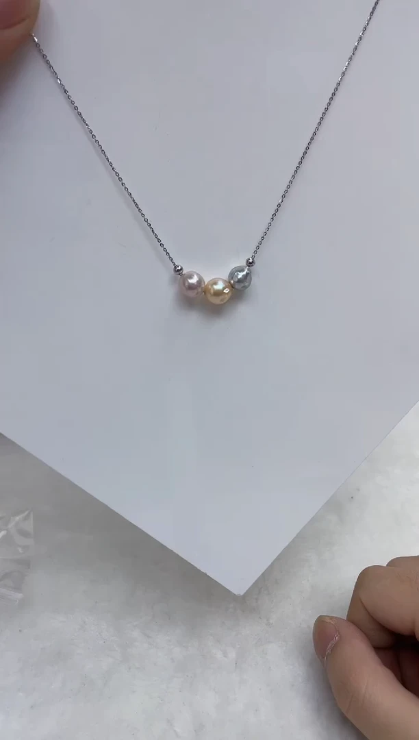 颈饰银S925镶嵌海水珍珠