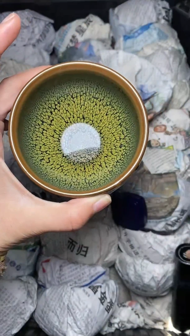 【闪购商品】茶盏绿鹧鸪 将军 盏三疯建盏茶器