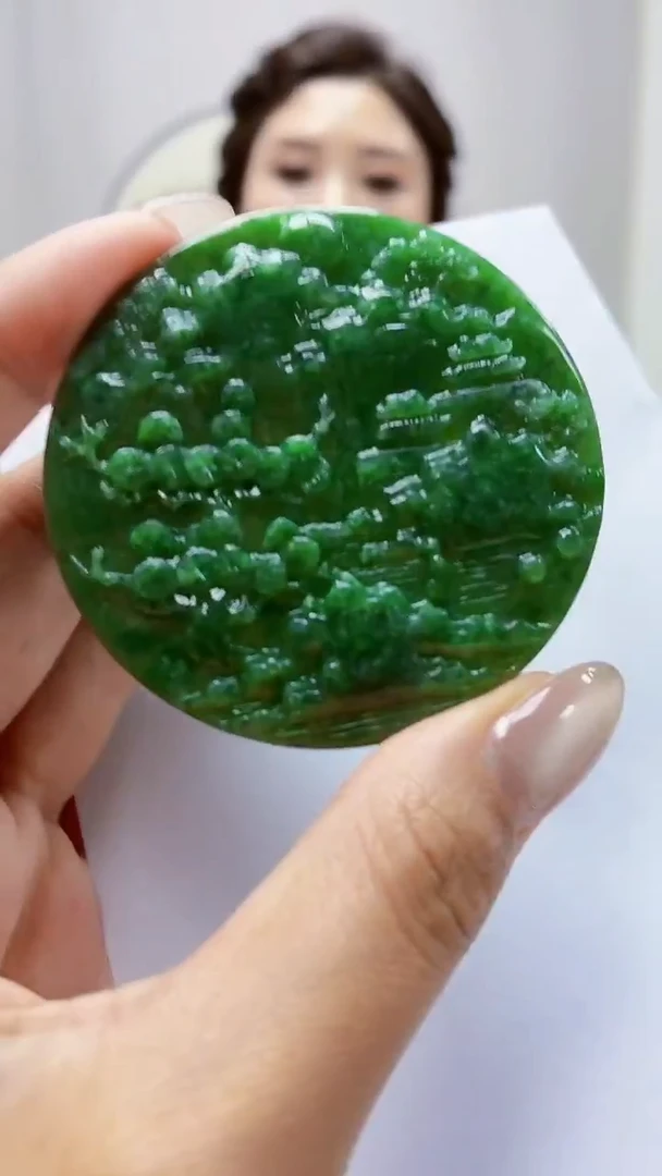 未镶嵌定制翡翠4829MM-毛货挂件82