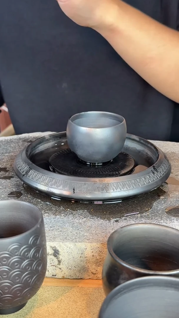 神农黑陶微瑕小客杯