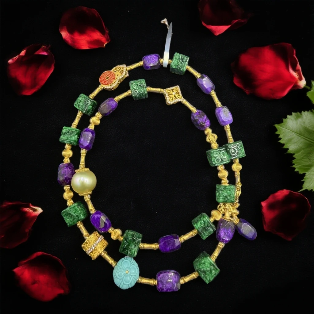 R092 18K舒俱来翡翠项链孤品