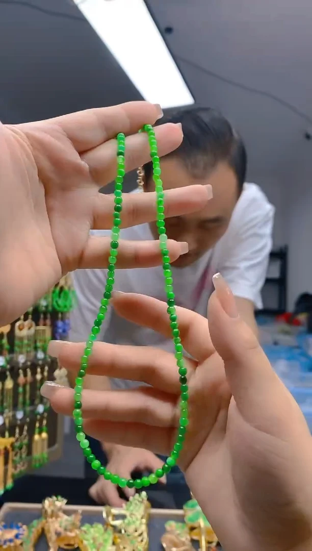【闪购商品】翡翠耳饰合金271翡翠锁骨链