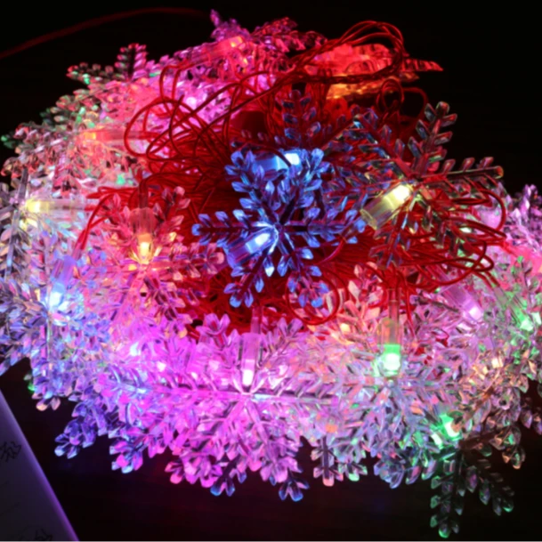 【星麦】2026款【高端中国红】高端雪花新年节日必备氛围彩灯