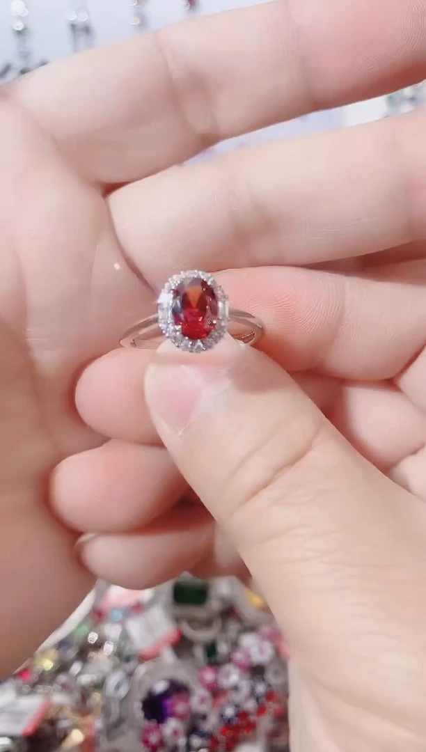 未镶嵌戒指石榴石