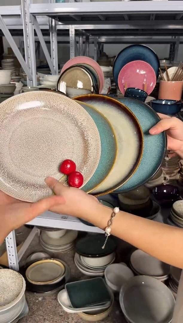 陶瓷外贸尾货瑕疵满20包邮X4 小盘组合