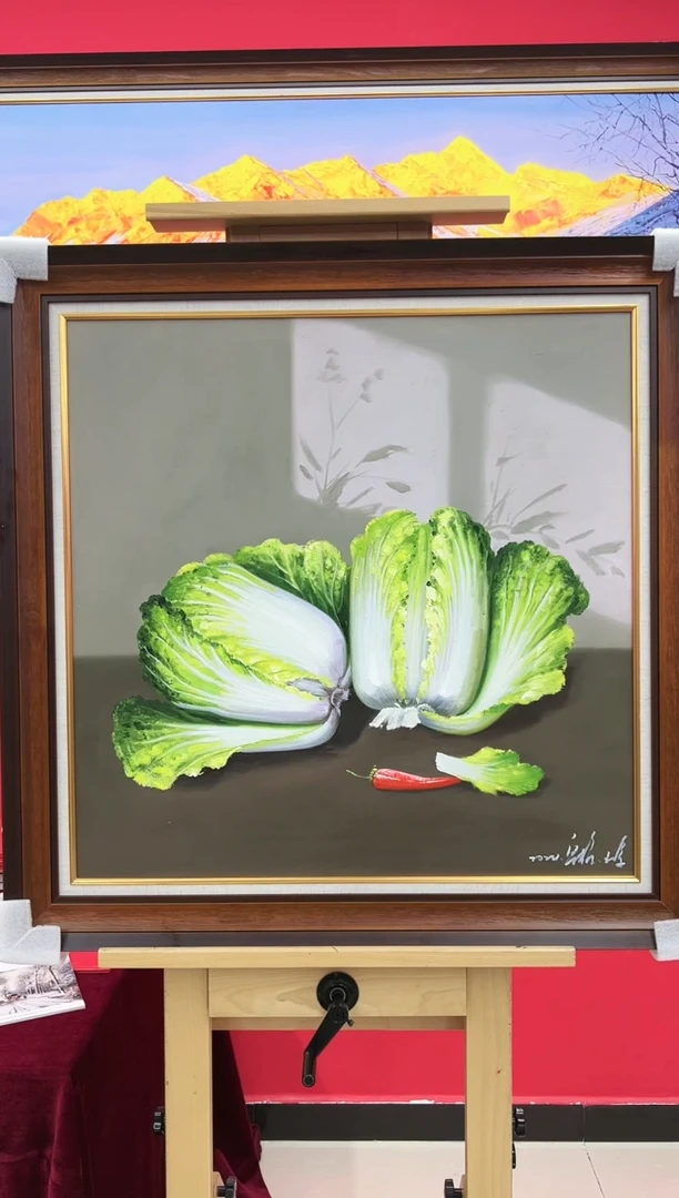 油画梁静-80*80尺寸-油画作品