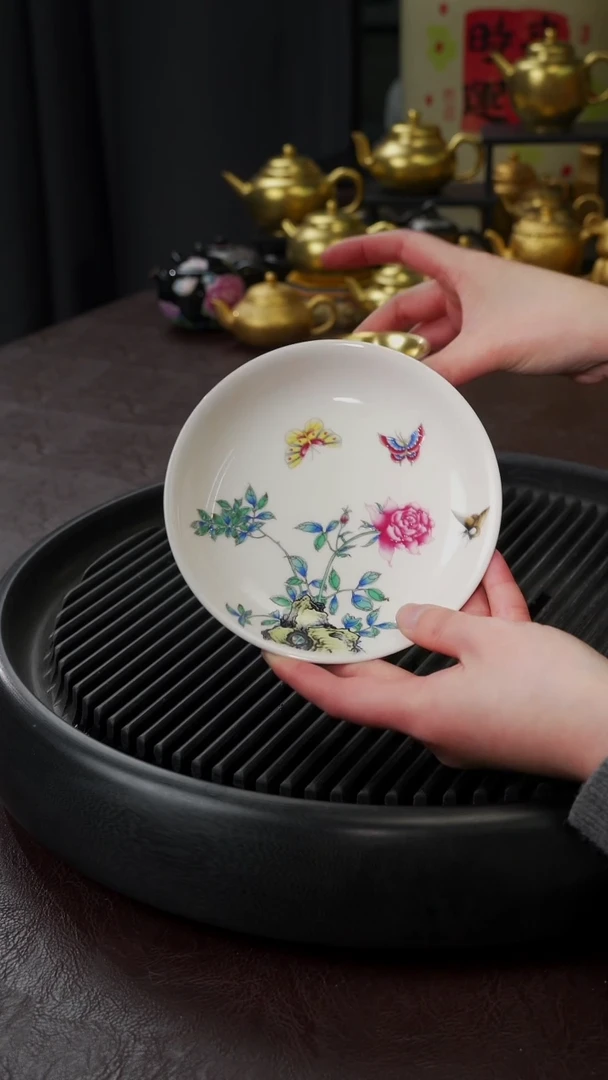 【闪购商品】杯【宜景窑】手绘虞美人干泡