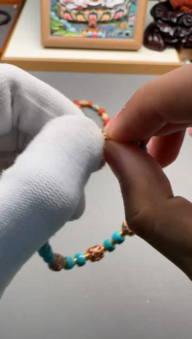 【闪购商品】绿松石配饰配饰足金镶嵌配饰配饰