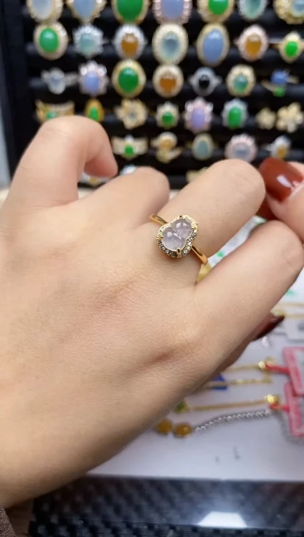 银S925镶嵌戒指翡翠802