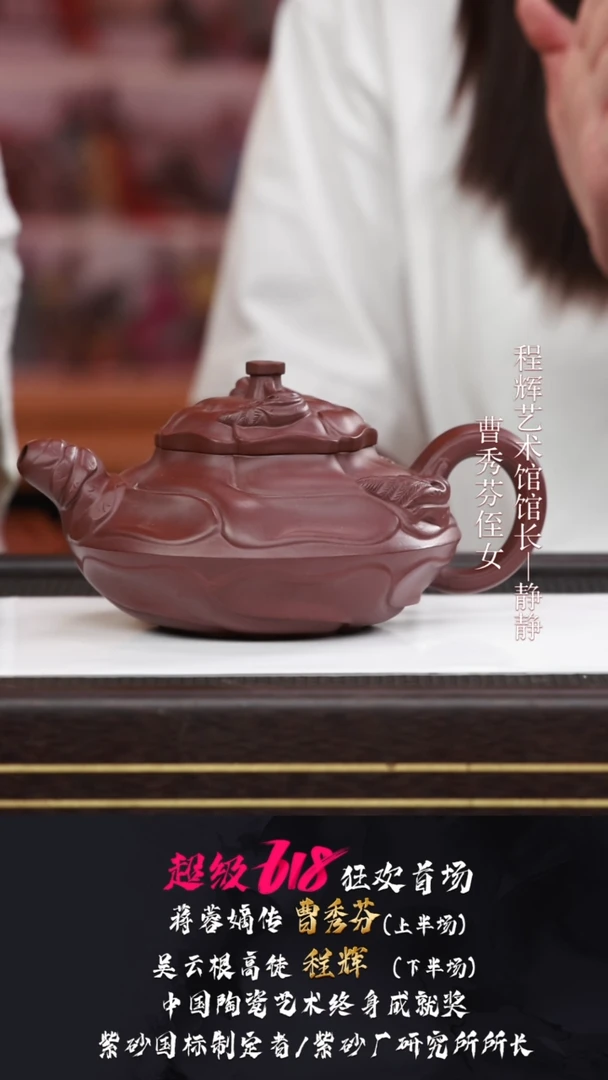 茶壶紫砂CH13风卷葵古天青350CC