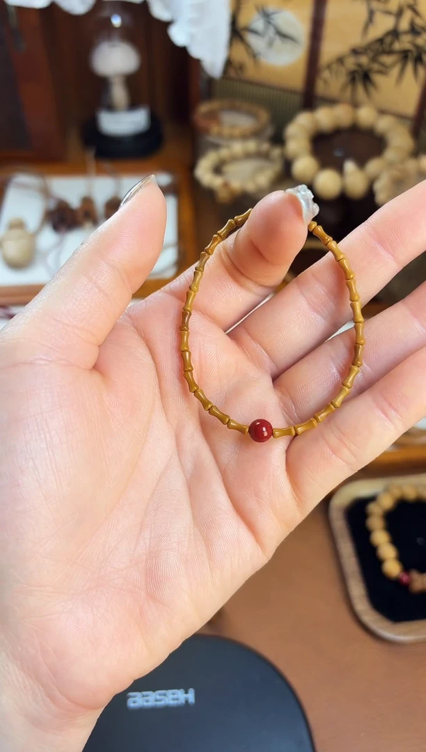 手串桃核【桃源行】竹节款 「砂砂」 桃木桃核辟•挡•驱•护 备注手围