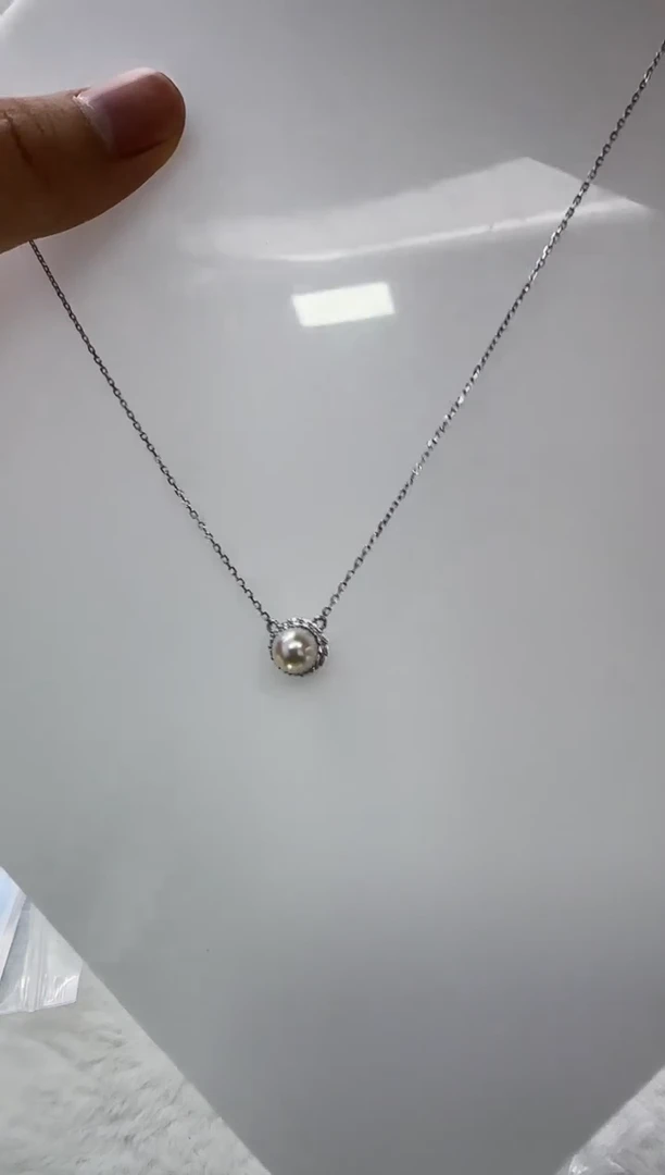 【闪购商品】海水珍珠DA银S925镶嵌c1002 ak套链7